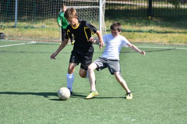 Orenburg, Rusya Federasyonu - 18 Ağustos 2017 yıl: çocuklar futbol mini futbol turnuvası şehir 