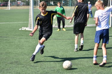 Orenburg, Rusya Federasyonu - 18 Ağustos 2017 yıl: çocuklar futbol mini futbol turnuvası şehir 