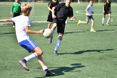 Orenburg, Rusya Federasyonu - 18 Ağustos 2017 yıl: çocuklar futbol mini futbol turnuvası şehir 