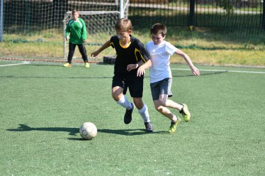 Orenburg, Rusya Federasyonu - 18 Ağustos 2017 yıl: çocuklar futbol mini futbol turnuvası şehir 