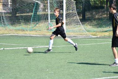 Orenburg, Rusya Federasyonu - 18 Ağustos 2017 yıl: çocuklar futbol mini futbol turnuvası şehir 