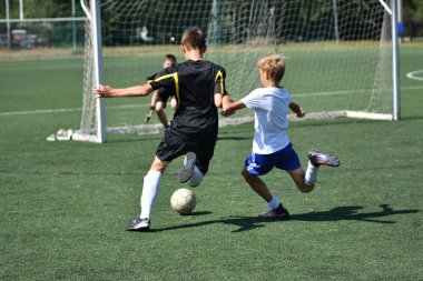 Orenburg, Rusya Federasyonu - 18 Ağustos 2017 yıl: çocuklar futbol mini futbol turnuvası şehir 