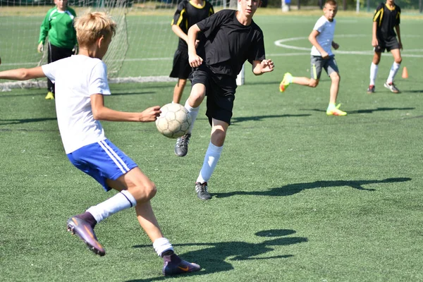 Orenburg Rússia Agosto 2017 Ano Meninos Jogam Futebol Torneio City — Fotografia de Stock