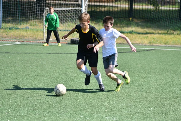 Orenburg Rússia Agosto 2017 Ano Meninos Jogam Futebol Torneio City — Fotografia de Stock