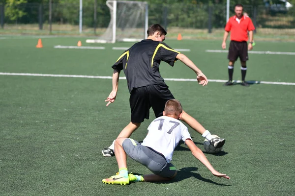 Orenburg Russland August 2017 Jahr Die Jungen Spielen Fußball Auf — Stockfoto