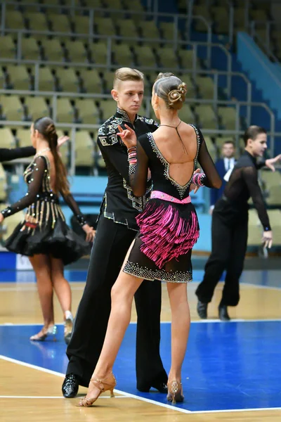 Orenburg Rússia Dezembro 2016 Menina Menino Dançando Open Championship Copa — Fotografia de Stock