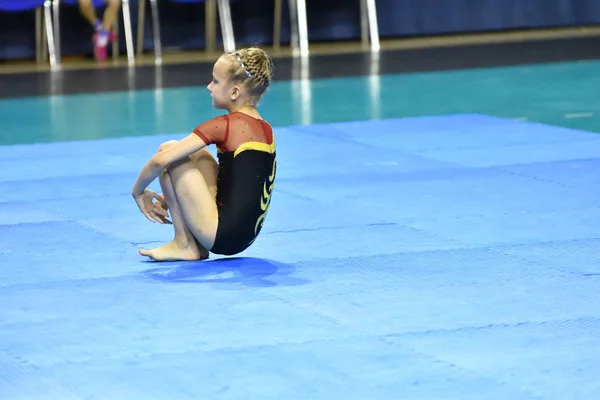 Orenburg Rusland Mei 2017 Jaar Junioren Concurreren Sportieve Acrobatie Het — Stockfoto