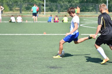 Orenburg, Rusya Federasyonu - 18 Ağustos 2017 yıl: çocuklar futbol mini futbol turnuvası şehir 