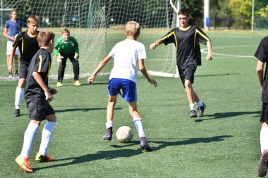 Orenburg, Rusya Federasyonu - 18 Ağustos 2017 yıl: çocuklar futbol mini futbol turnuvası şehir 