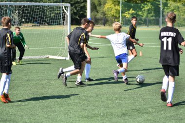 Orenburg, Rusya Federasyonu - 18 Ağustos 2017 yıl: çocuklar futbol mini futbol turnuvası şehir 