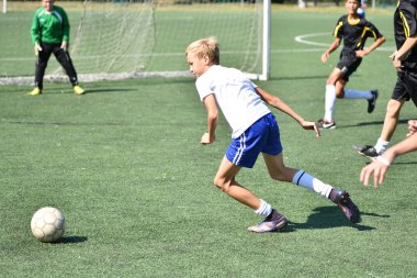 Orenburg, Rusya Federasyonu - 18 Ağustos 2017 yıl: çocuklar futbol mini futbol turnuvası şehir 