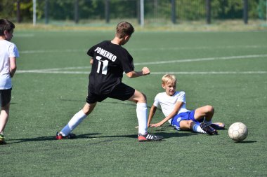 Orenburg, Rusya Federasyonu - 18 Ağustos 2017 yıl: çocuklar futbol mini futbol turnuvası şehir 