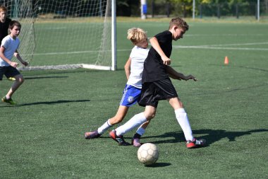 Orenburg, Rusya Federasyonu - 18 Ağustos 2017 yıl: çocuklar futbol mini futbol turnuvası şehir 