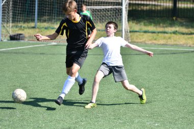 Orenburg, Rusya Federasyonu - 18 Ağustos 2017 yıl: çocuklar futbol mini futbol turnuvası şehir 