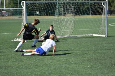 Orenburg, Rusya Federasyonu - 18 Ağustos 2017 yıl: çocuklar futbol mini futbol turnuvası şehir 