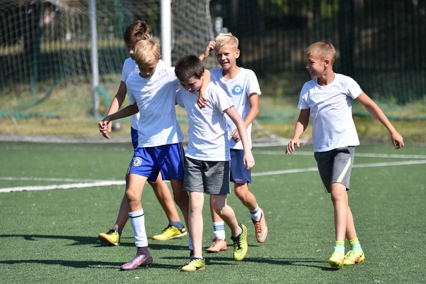 Orenburg Rusland Augustus 2017 Jaar Jongens Voetballen City Toernooi Mini — Stockfoto