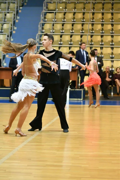 Orenburg Rússia Dezembro 2016 Menina Menino Dançando Open Championship Copa — Fotografia de Stock