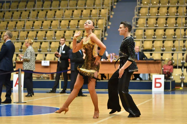 Orenburg Rússia Dezembro 2016 Menina Menino Dançando Open Championship Copa — Fotografia de Stock