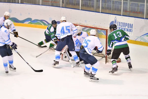 Orenburg Russia April 2017 Year Men Play Hockey Ice Hockey — Stock Photo, Image