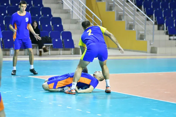 Orenburg Rusia Febrero13 2018 Año Niños Juegan Balonmano Torneo Internacional —  Fotos de Stock