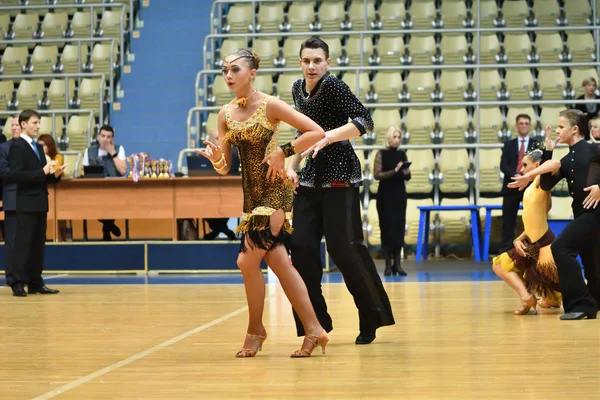 Оренбург Росія Грудня 2016 Дівчинка Хлопчик Танцює Відкритий Чемпіонат Кубок — стокове фото