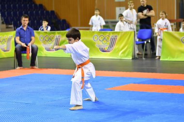 Orenburg, Rusya - 5 Mart 2017: Erkekler Kiokusinkaj 