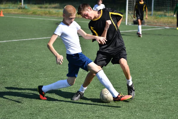 Orenburg Rusia Agosto 2017 Año Los Niños Juegan Fútbol Torneo — Foto de Stock