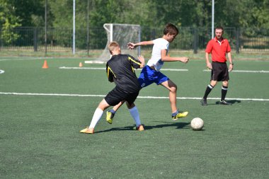 Orenburg, Rusya Federasyonu - 18 Ağustos 2017 yıl: çocuklar futbol mini futbol turnuvası şehir 