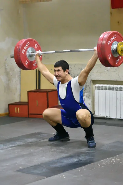 Orenburg Russia December 2017 Years Boys Compete Weightlifting Cup Championship — Stock Photo, Image