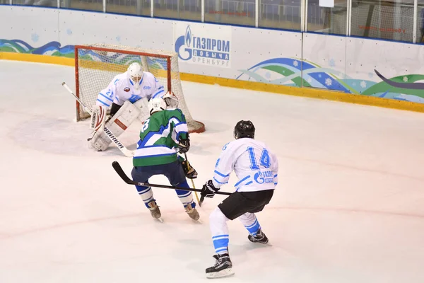 Orenburg Russia April 2017 Year Men Play Hockey Ice Hockey — Stock Photo, Image