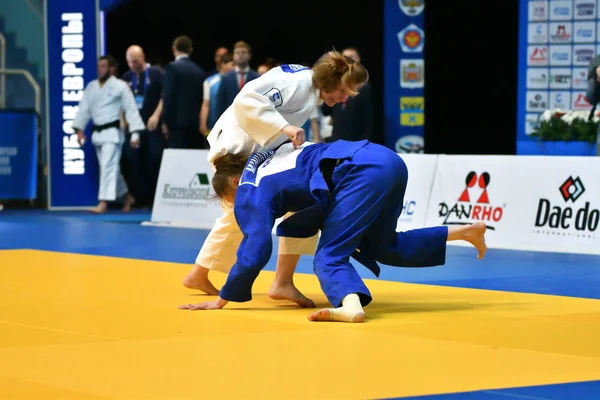 Orenburg Russia May Year 2018 Girls Compete Judo European Judo — Stock Photo, Image