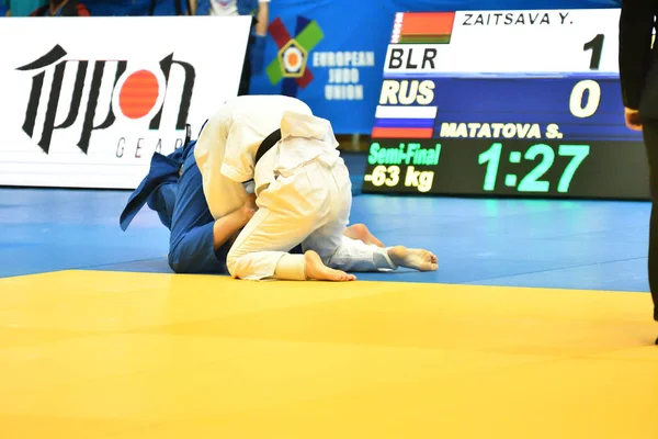 Orenburg Rusland Mei Jaar 2018 Meisjes Concurreren Judo Voor Europese — Stockfoto