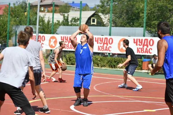 Orenburg Rusko Července 2017 Rok Muži Basketbal Street Druhém Kole — Stock fotografie