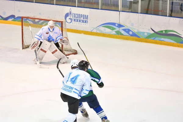 Orenburg Russia April 2017 Year Men Play Hockey Ice Hockey — Stock Photo, Image