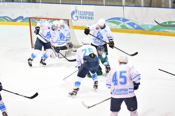 Orenburg Rusko Dubna 2017 Rok Muži Hrají Hokej Hokejovém Turnaji — Stock fotografie