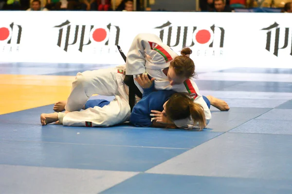 Orenburg Rusya Federasyonu Mayıs Yıl 2018 Kız Judo Avrupa Judo — Stok fotoğraf