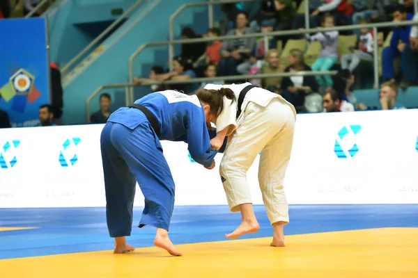 Orenburg Russland Mai 2018 Mädchen Wetteifern Judo Judo Europapokal — Stockfoto