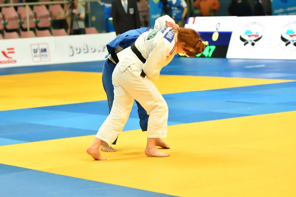 Orenburg Russia May Year 2018 Girls Compete Judo European Judo — Stock Photo, Image