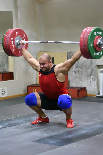 Orenburg Rússia Dezembro Jahr 2017 Entre Homens Copa Campeonato Halterofilismo — Fotografia de Stock