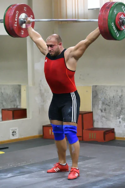 Orenburg Rússia Dezembro Jahr 2017 Entre Homens Copa Campeonato Halterofilismo — Fotografia de Stock