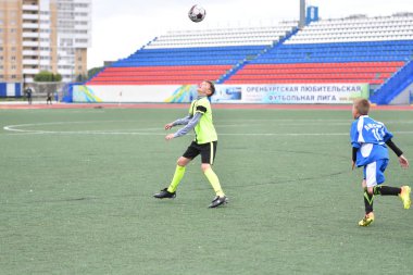 Orenburg, Rusya Federasyonu - 2017 yıl 28, Mayıs: Oyun çocuklar ön oyunlarda futbol futbol Festivali 