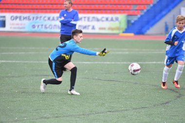 Orenburg, Rusya Federasyonu - 2017 yıl 28, Mayıs: Oyun çocuklar ön oyunlarda futbol futbol Festivali 