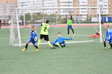 Orenburg, Rusya Federasyonu - 2017 yıl 28, Mayıs: Oyun çocuklar ön oyunlarda futbol futbol Festivali 