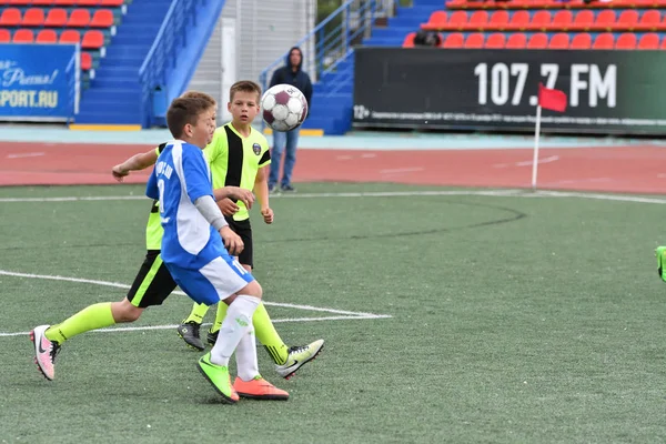 Orenburg Rusia Mayo 2017 Año Los Niños Juegan Fútbol Festival —  Fotos de Stock