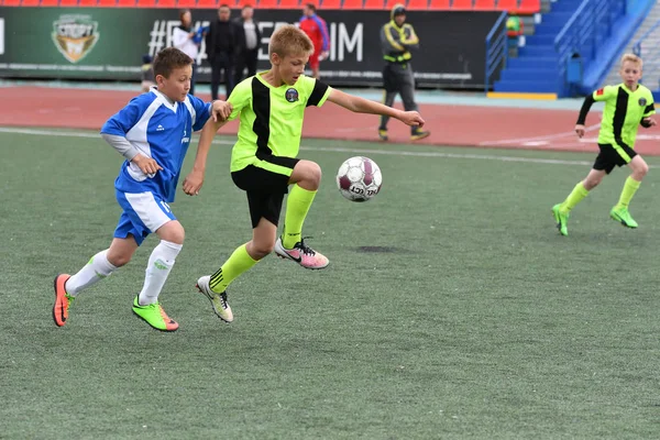 Orenburg Rusia Mayo 2017 Año Los Niños Juegan Fútbol Festival —  Fotos de Stock