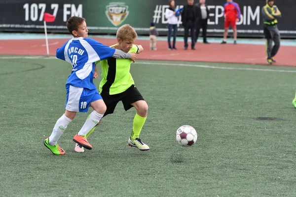 Orenburg Russia May 2017 Year Boys Play Football Preliminary Games — Stock Photo, Image