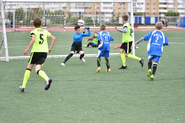 Orenburg Rusia Mayo 2017 Año Los Niños Juegan Fútbol Festival —  Fotos de Stock