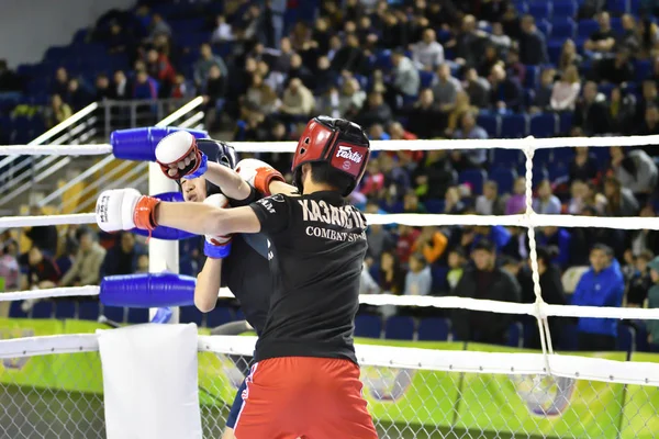 Orenburg Rússia Fevereiro 2017 Ano Lutadores Competem Artes Marciais Mistas — Fotografia de Stock