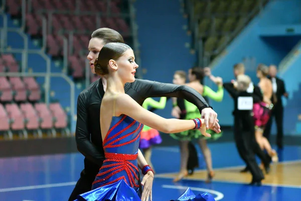 Orenburg Russie Décembre 2016 Fille Garçon Dansant Championnat Ouvert Coupe — Photo