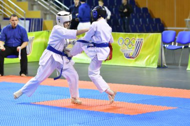 Orenburg, Rusya - 5 Mart 2017: Erkekler Kiokusinkaj 